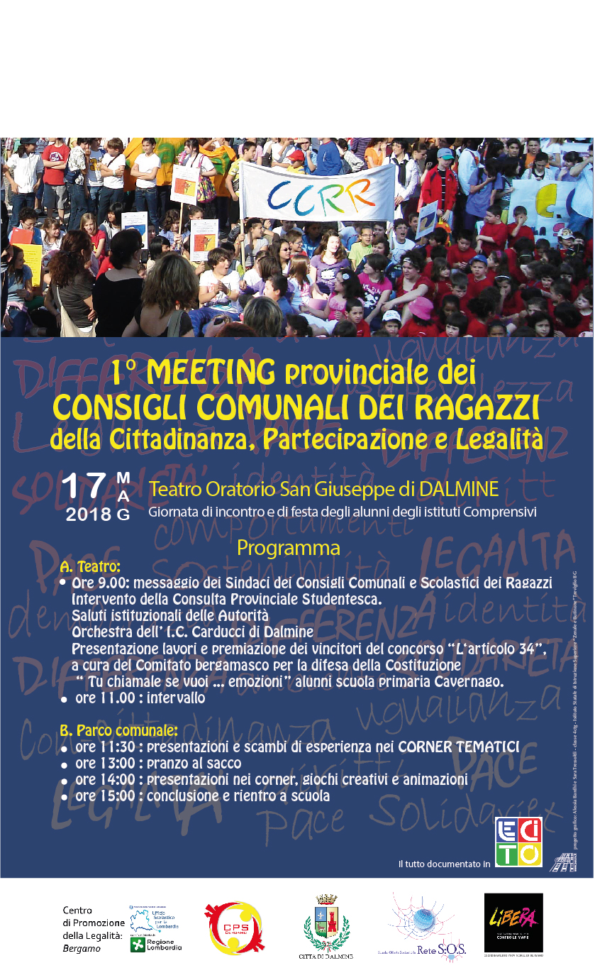 I NOSTRI CONSIGLI COMUNALI DEI RAGAZZI AL MEETING PROVINCIALE RETE S:O.S.